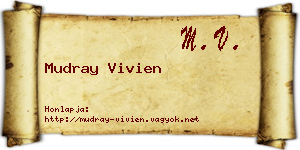 Mudray Vivien névjegykártya